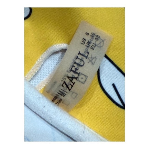 Zaful Bikini Swimsuit Womens Medium Floral Bandeau High Waist Stretch Swimwear - Picture 8 of 10